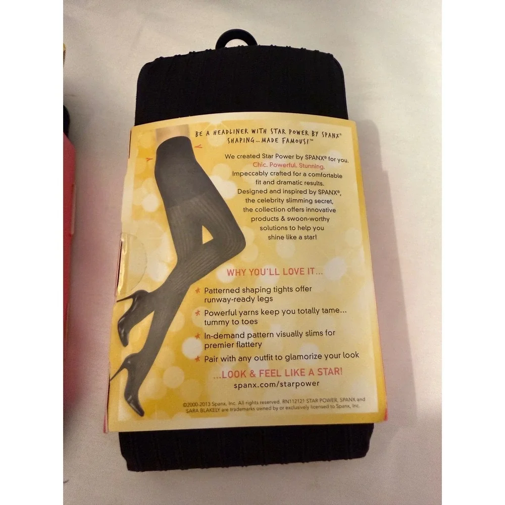 Lot of 4 STAR by Spanx Enter-Stage Shaping Tights Size C Mixed Pattern NIP
